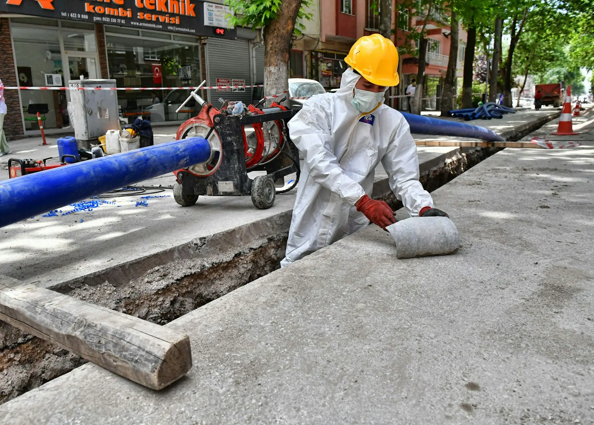 Kanalsanierung: Baustelle von HABRECHT Tiefbau