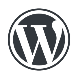 WordPress-Logo mit großem stilisiertem W in einem Kreis