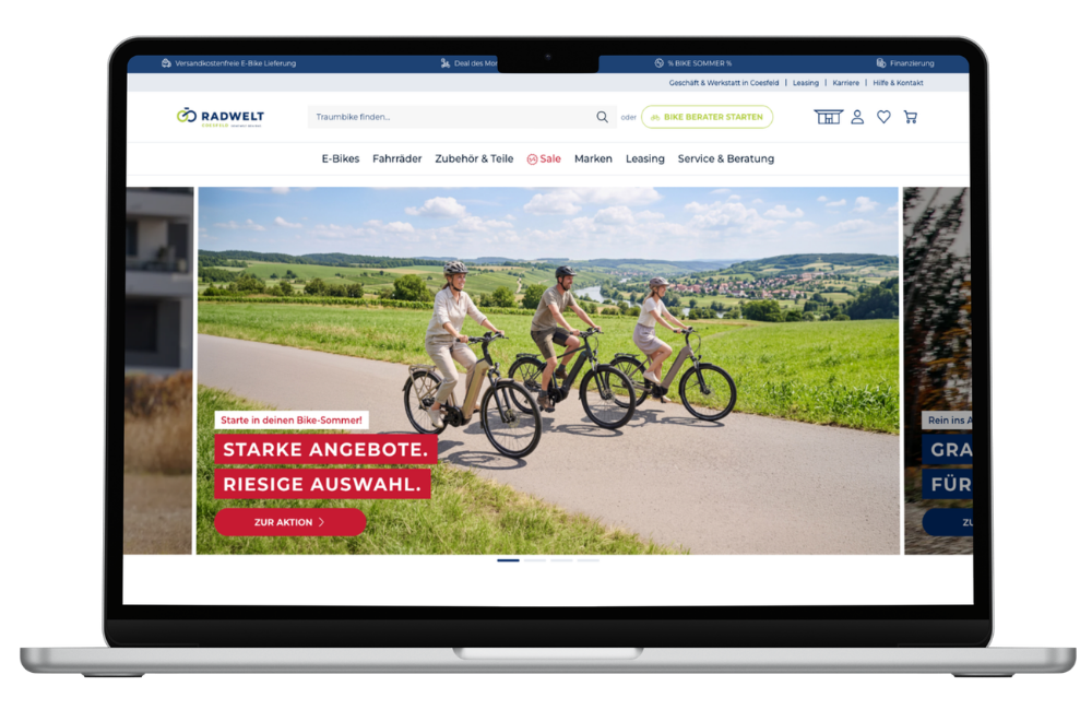 Webdesign Referenz Onlineshop Fahrräder