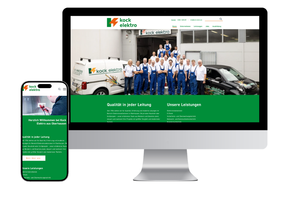 Website für Elektrofachbetrieb