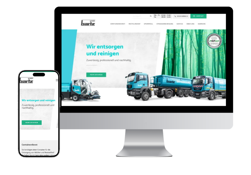Website für Entsorgungsunternehmen