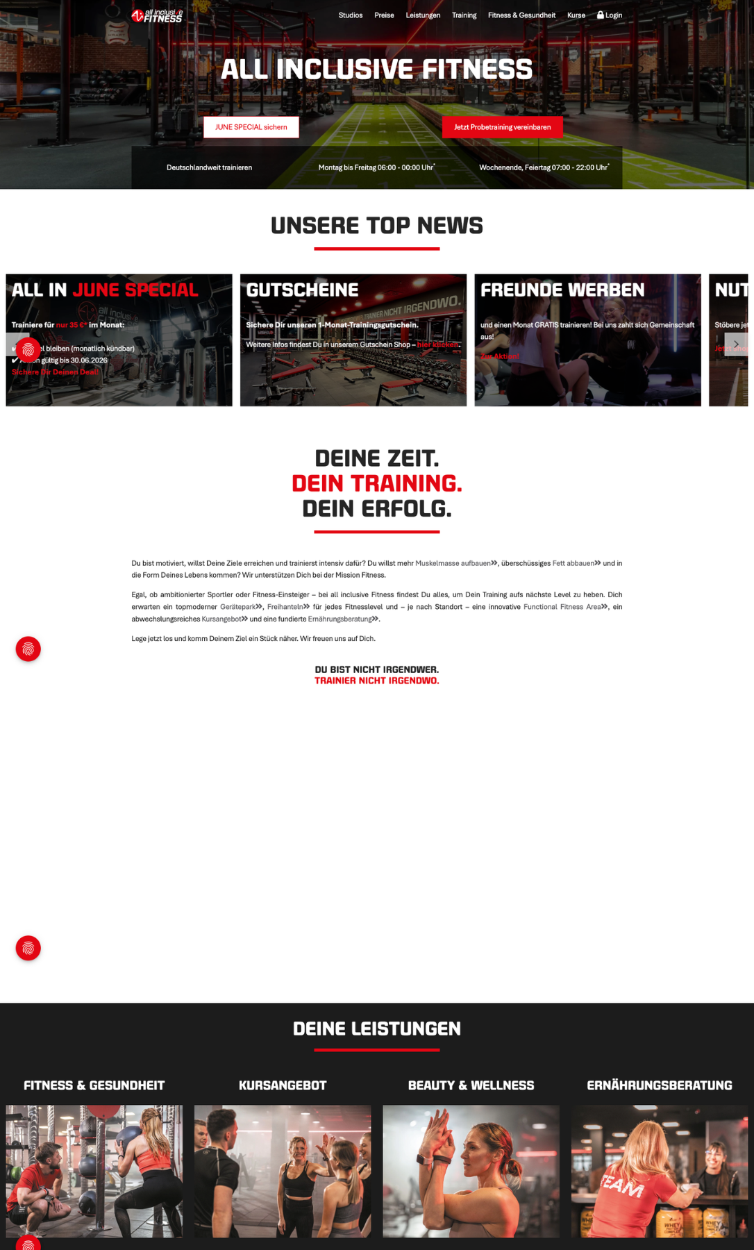 Webdesign-Referenz: AI Fitness