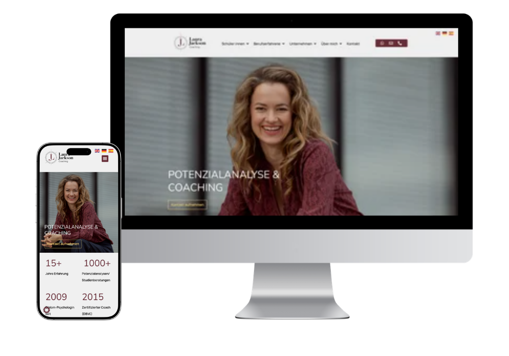 Coaching-Website mit Persönlichkeit