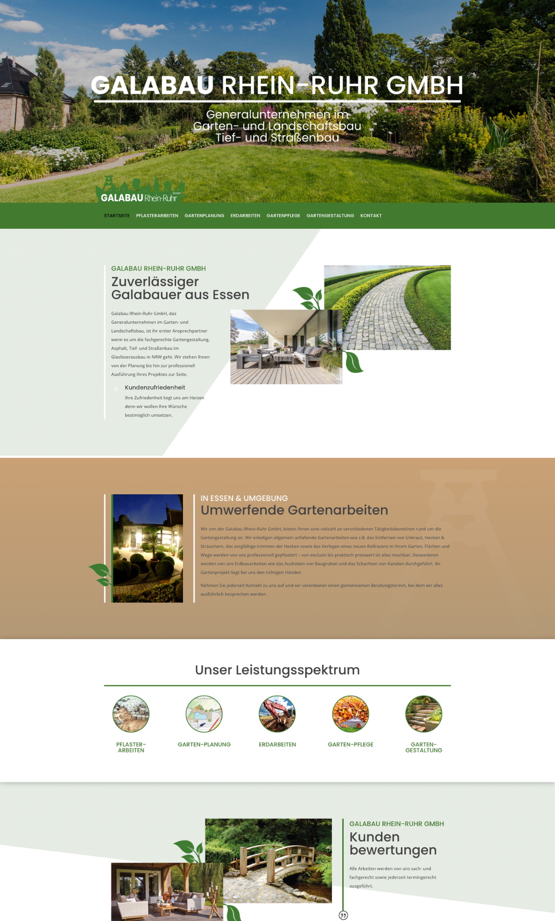 Webdesign-Referenz: GaLaBau Rhein-Ruhr