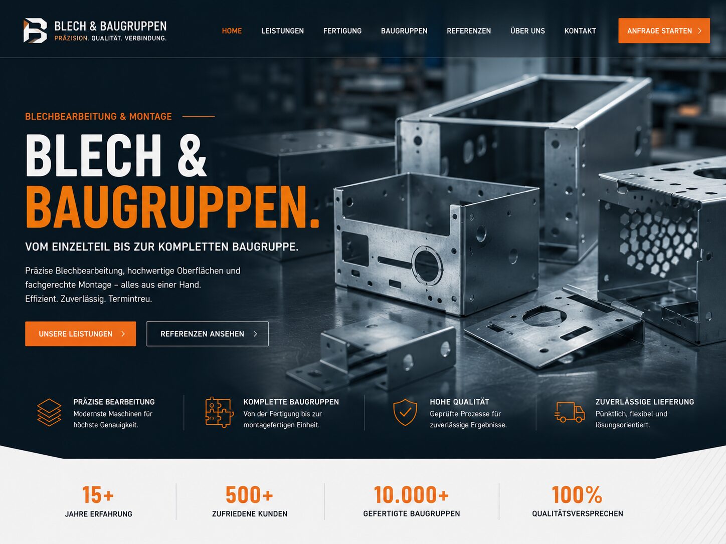 Industrielle Blechbearbeitung und Montage