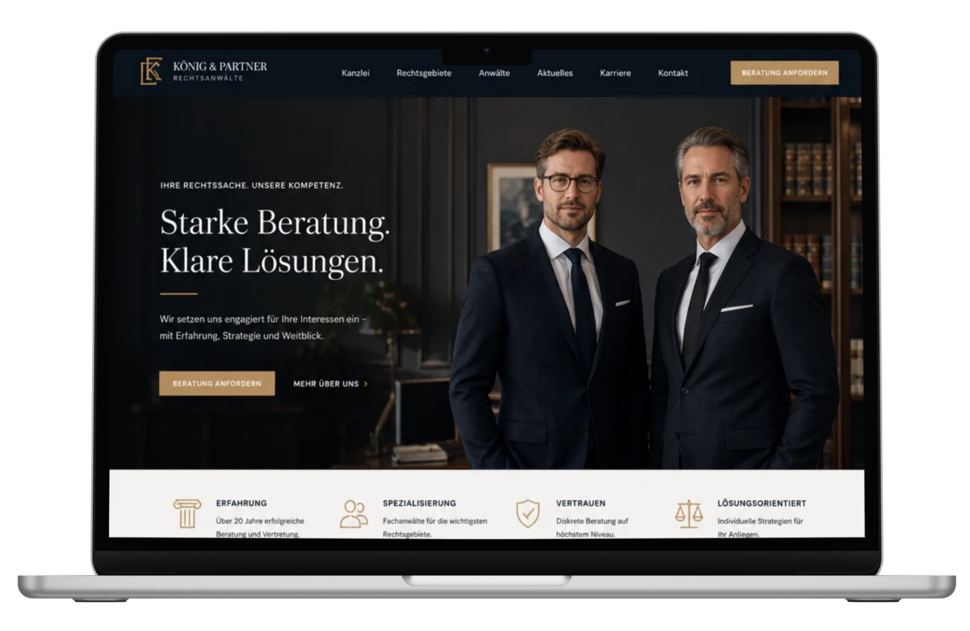 Kanzlei-Konzept 1 – Gestaltungsbeispiel für eine Kanzlei-Website