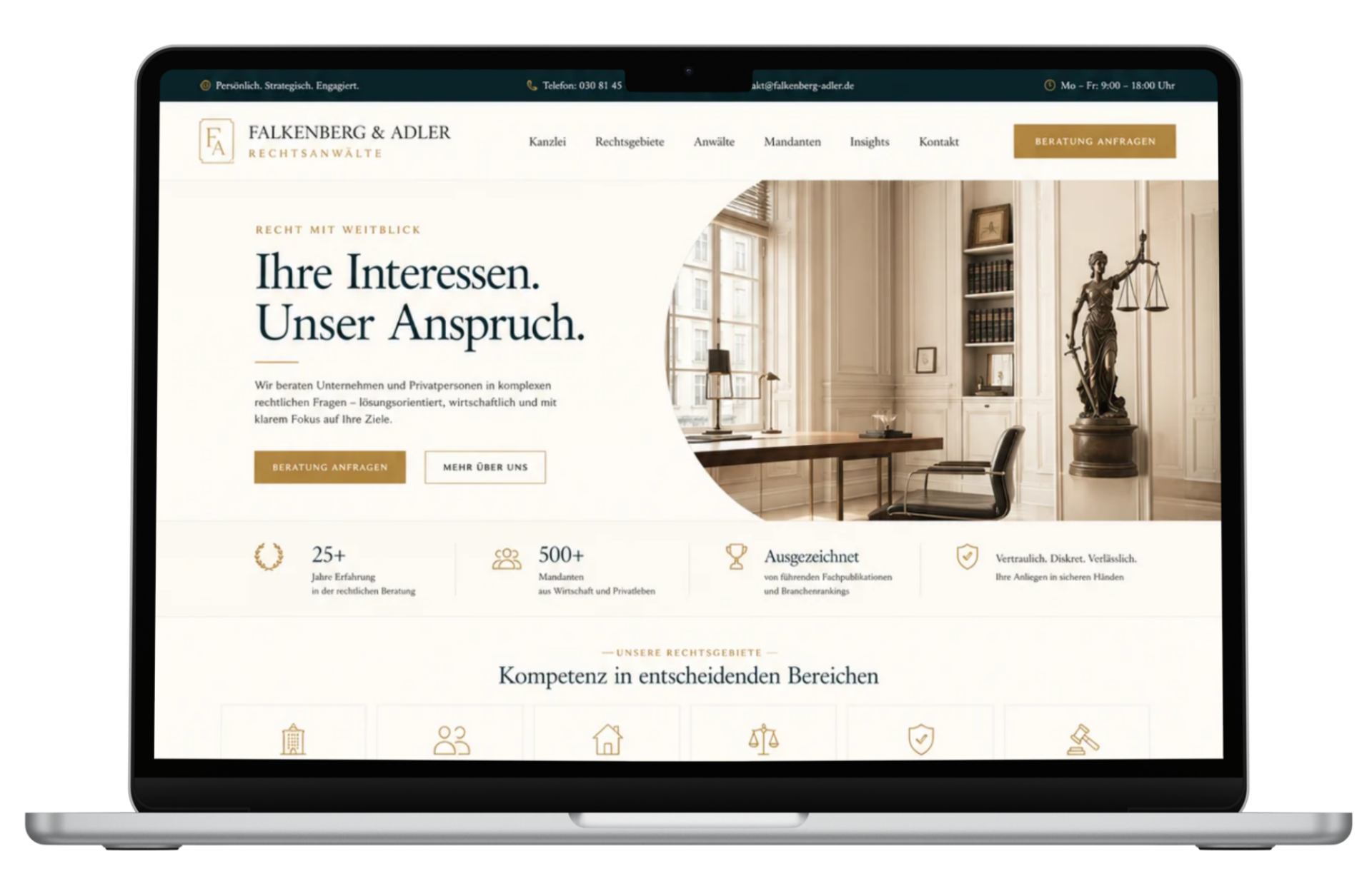 Webdesign-Beispiel Anwaltskanzlei – Anwaltsprofil