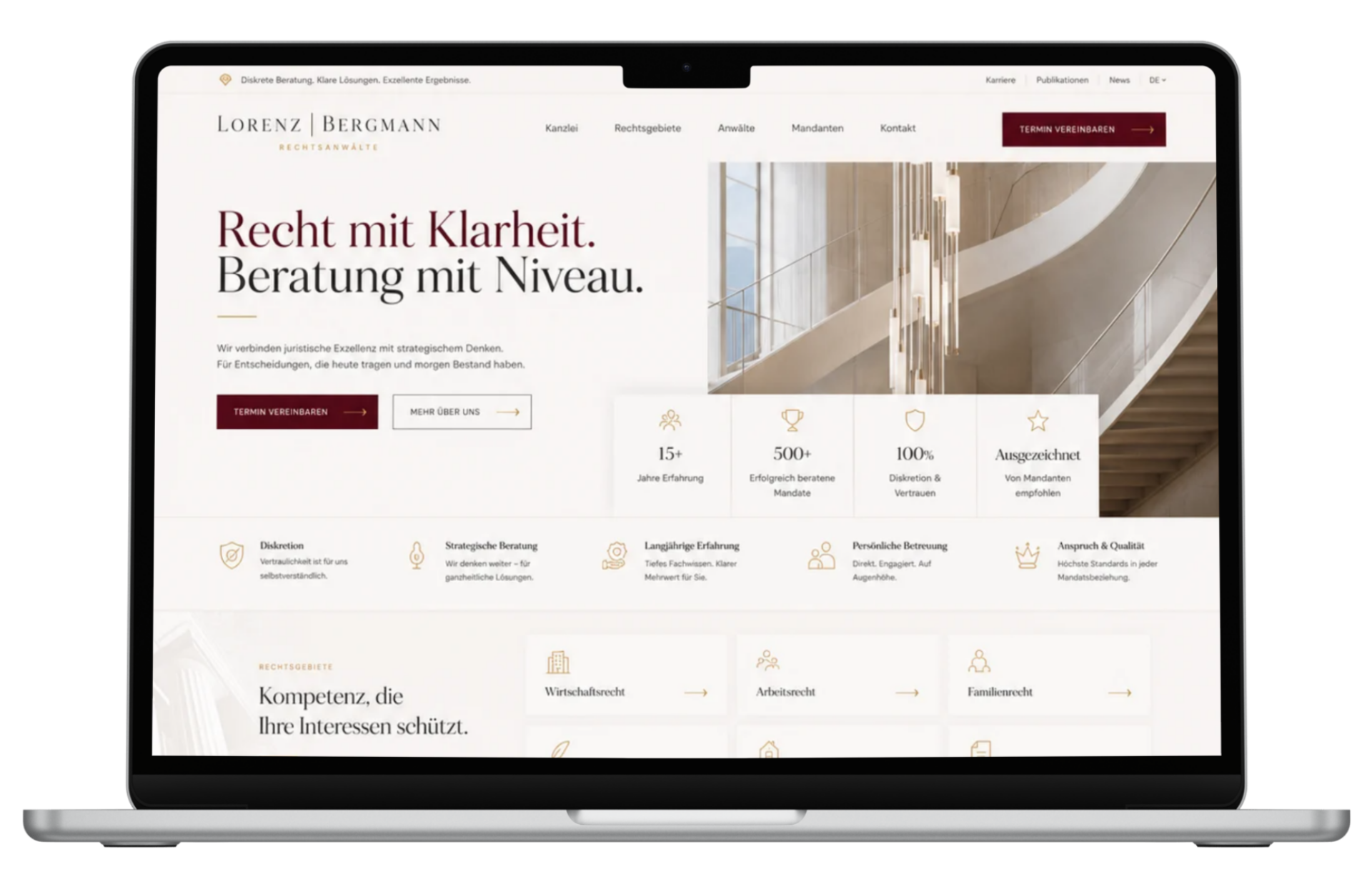 Kanzlei-Konzept 5 – Gestaltungsbeispiel für eine Kanzlei-Website