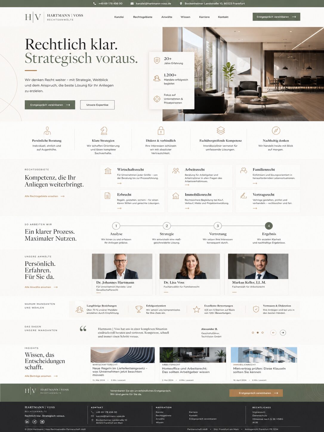 Design-Inspiration: moderne Kanzlei-Website mit eleganter Ästhetik