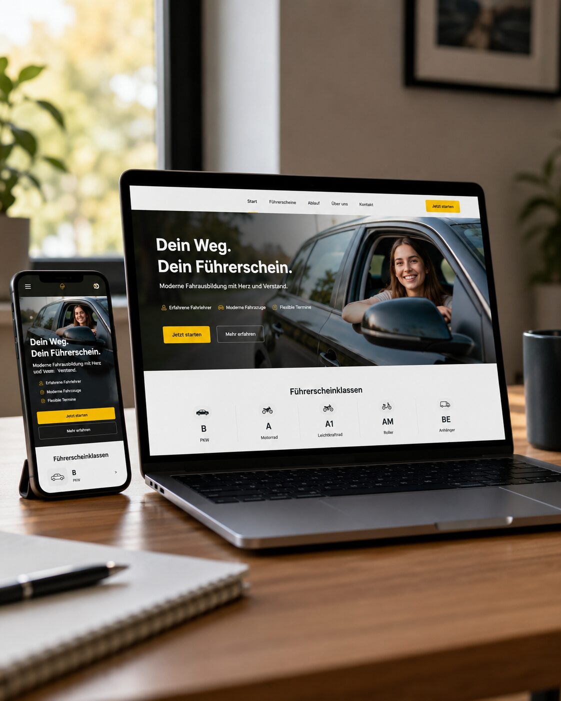 Webdesign für Fahrschulen – moderne Fahrschul-Website von Mediencenter Essen