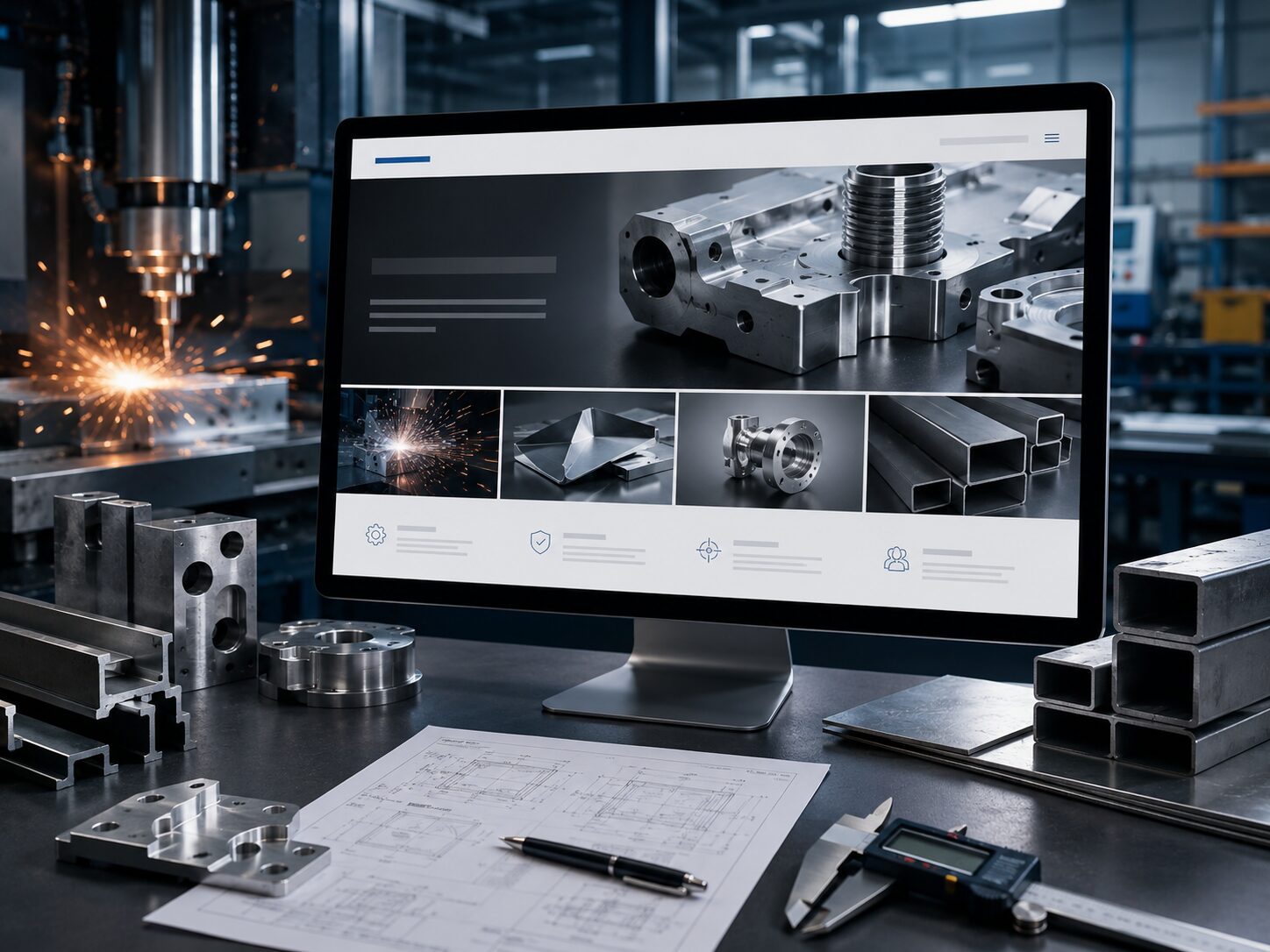 Webseitengestaltung für metallverarbeitende Betriebe