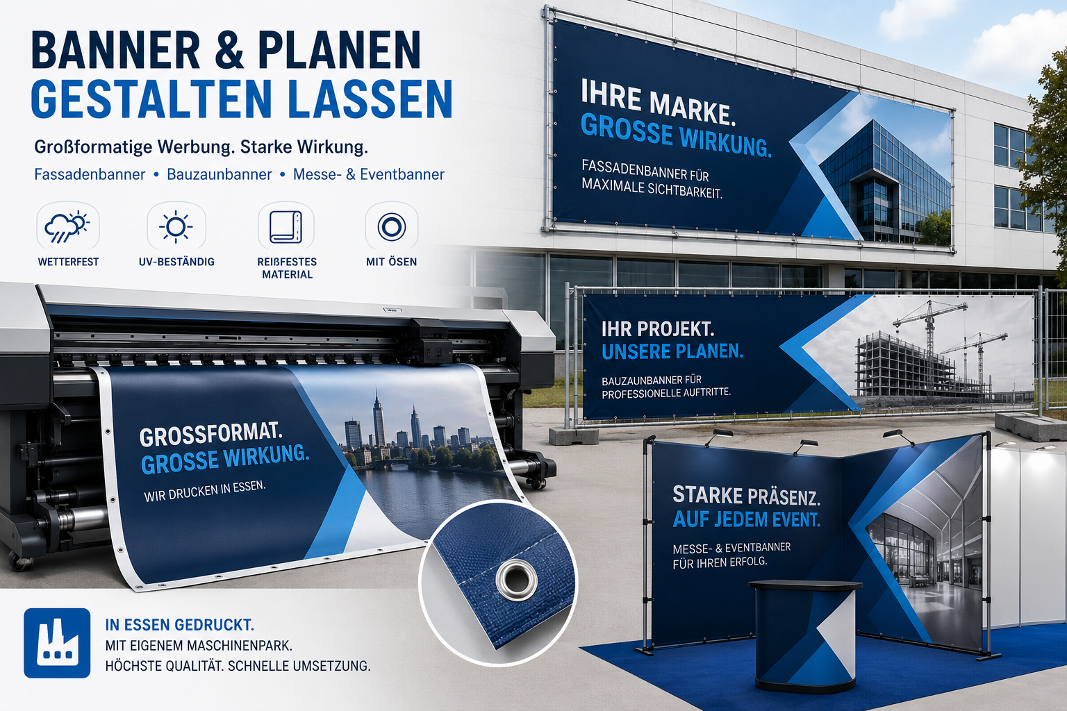Banner und Planen professionell gestalten lassen
