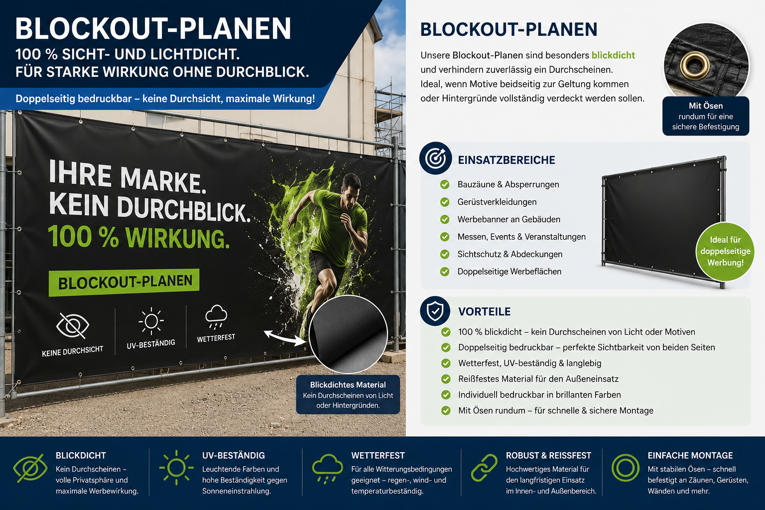 Blockout-Planen Vorteile und Einsatzbereiche
