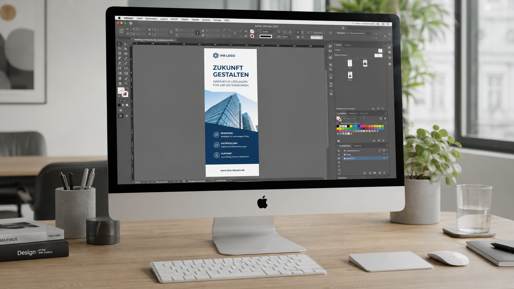 Professionelle Gestaltung eines Roll-up-Banners in Adobe InDesign
