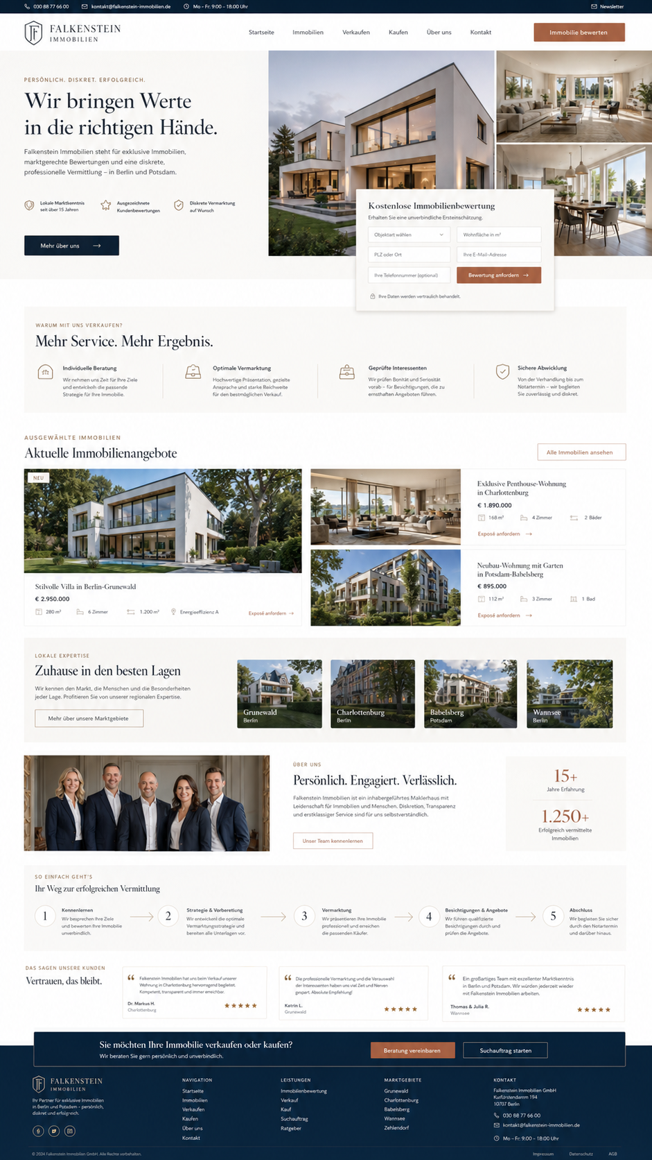 Webdesign für Immobilienmakler – moderne Website mit hochwertiger Immobilienpräsentation