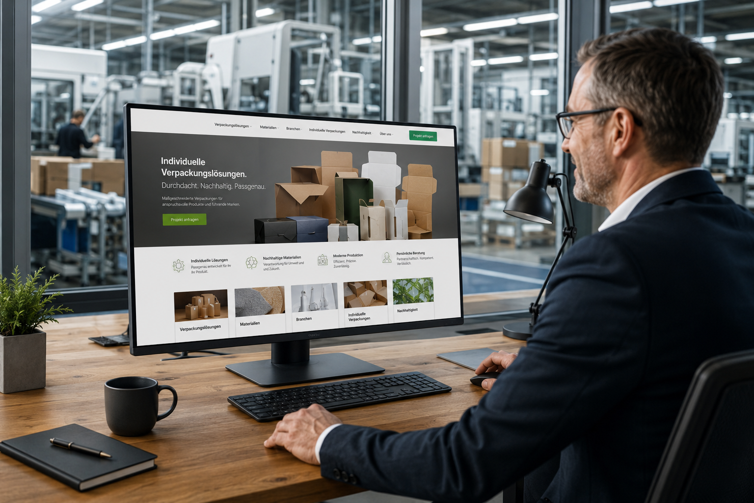 Professionelle Website für die Verpackungsindustrie