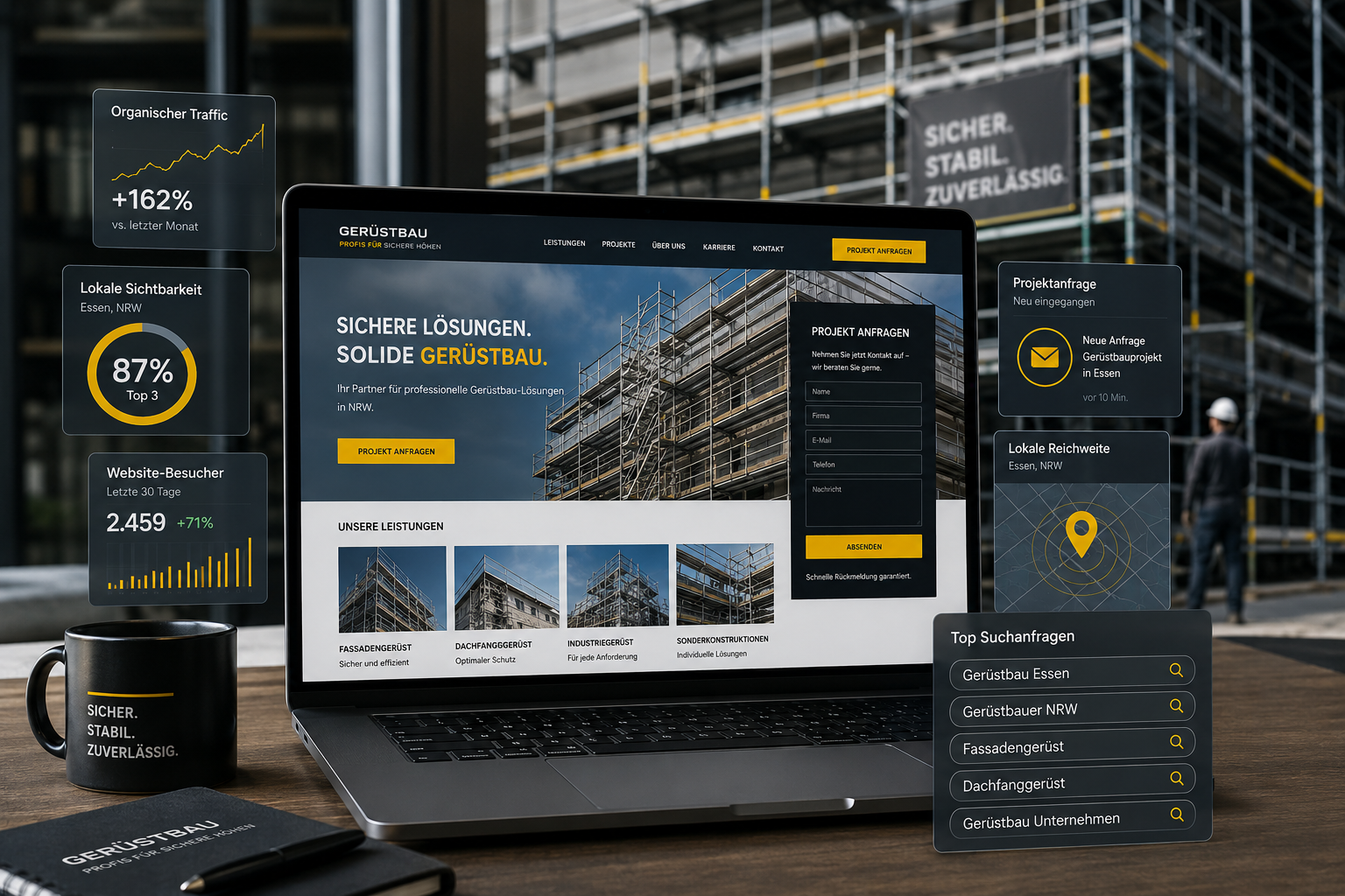 SEO und Webdesign für Gerüstbaufirmen
