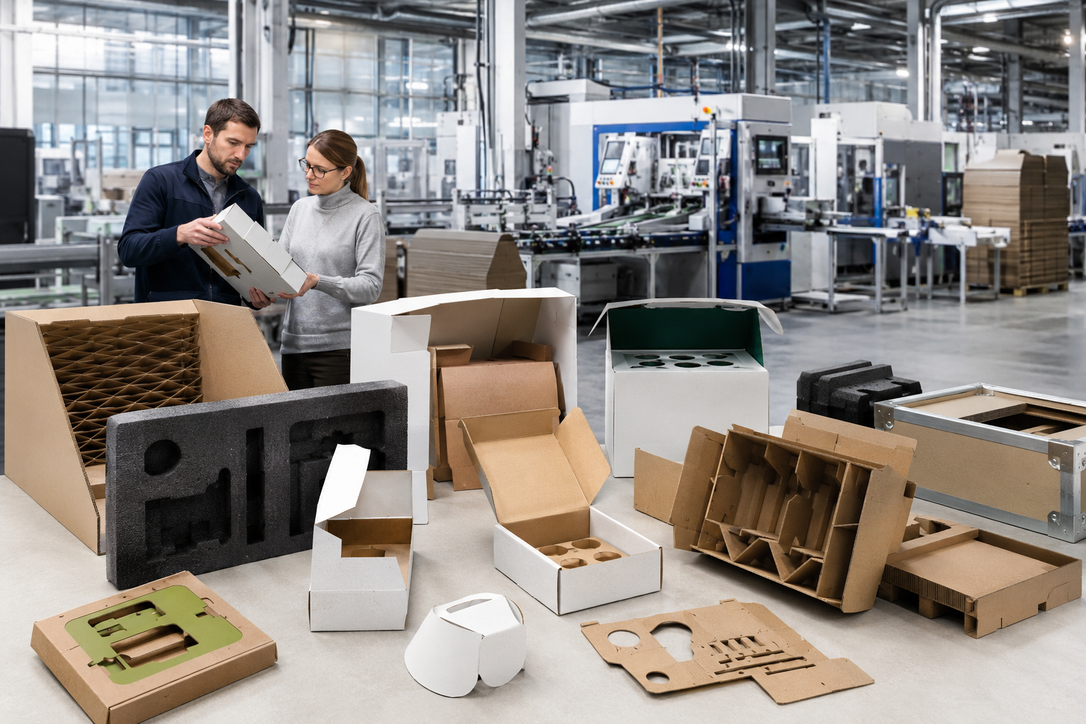 Moderne Produktion eines Verpackungsunternehmens