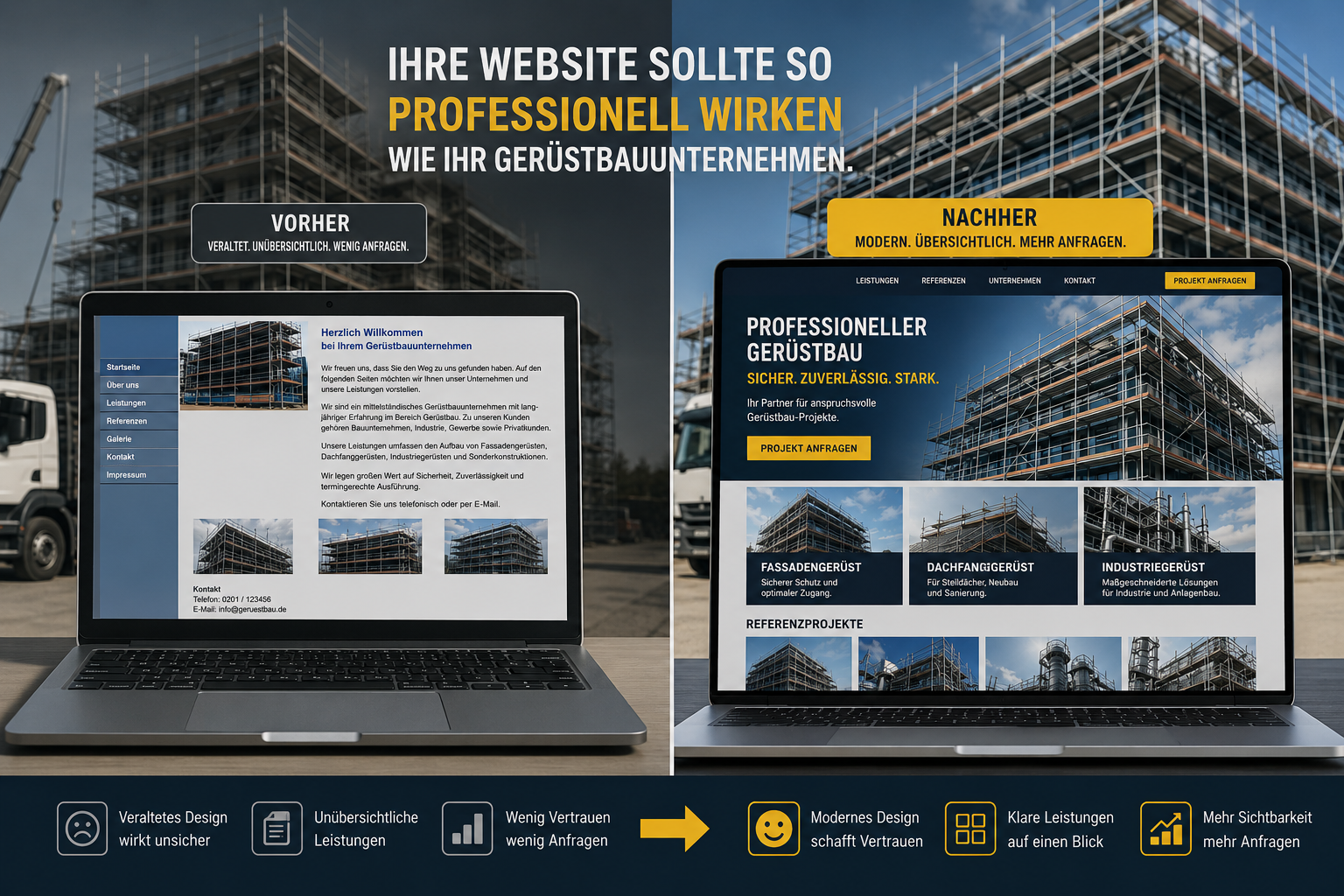 Website Relaunch für Gerüstbauunternehmen