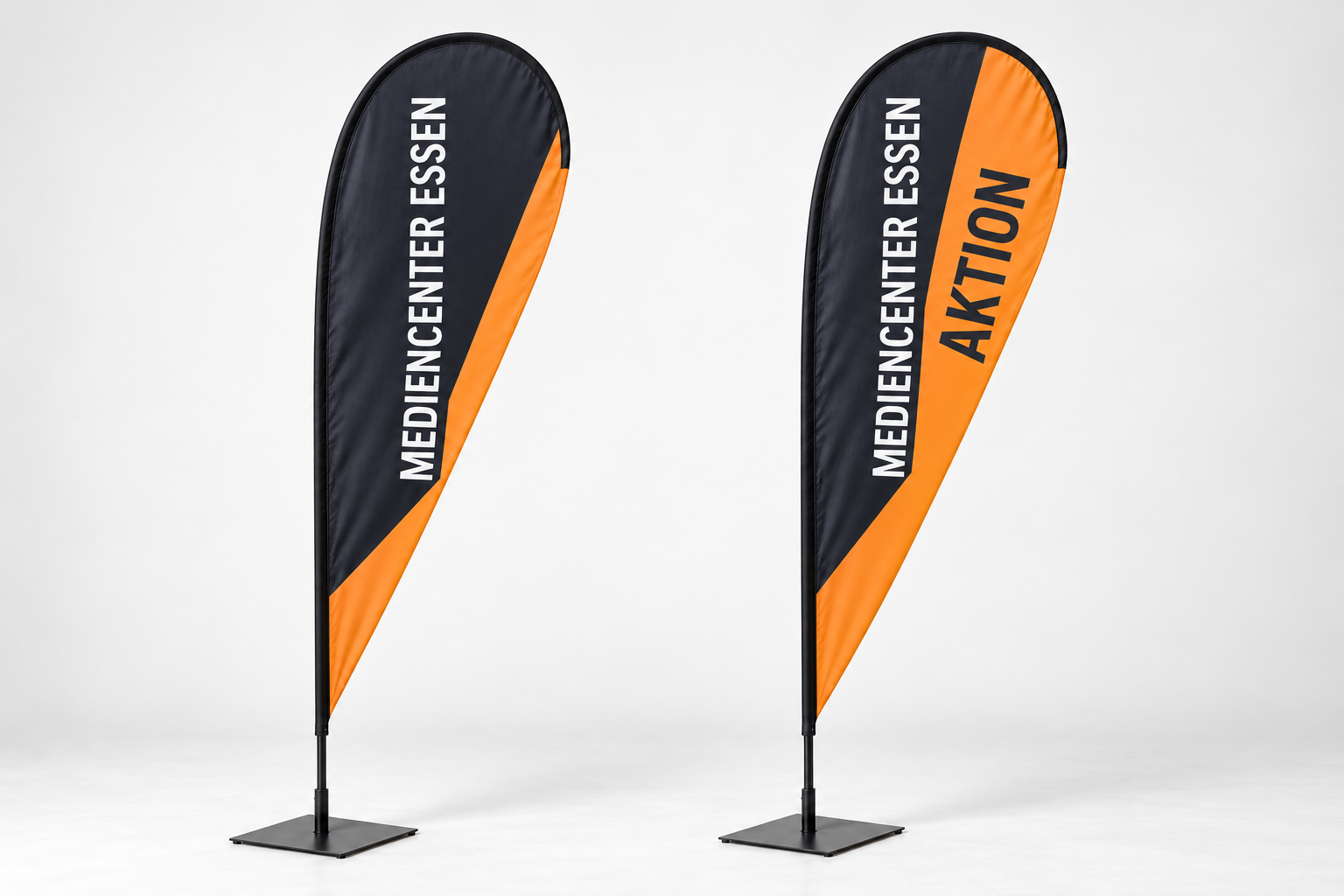 Austausch des Fahnenmotivs auf einem bestehenden, kompatiblen Beachflag-System.