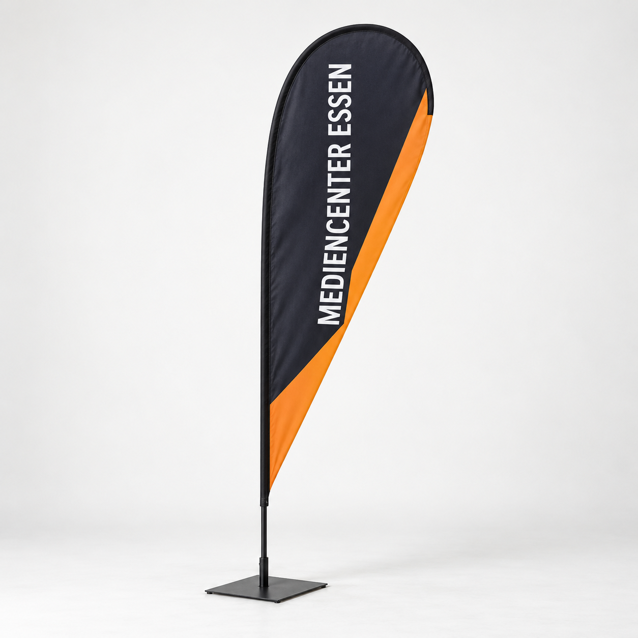 Dropflag: die Tropfenform. Symbolisches Formbeispiel.