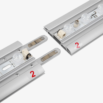 Innenliegende LED-Beleuchtung des Spannrahmen-Messesystems