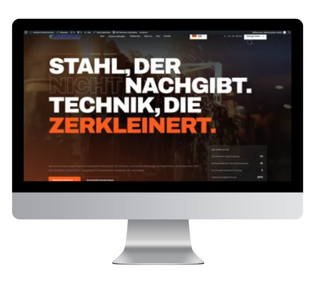 Webdesign-Beispiele von Mediencenter Essen: Kundenwebsites auf Laptop und Smartphone