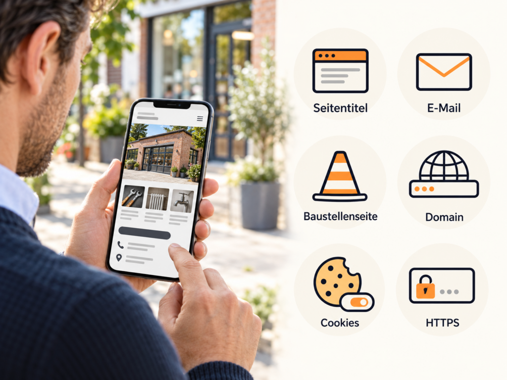 Webseiten-Optimierung: Seitentitel, E-Mail, Baustellenseite, Domain, Cookies und HTTPS